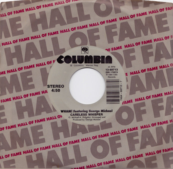 Wham! Featuring George Michael : Careless Whisper (7", RE)