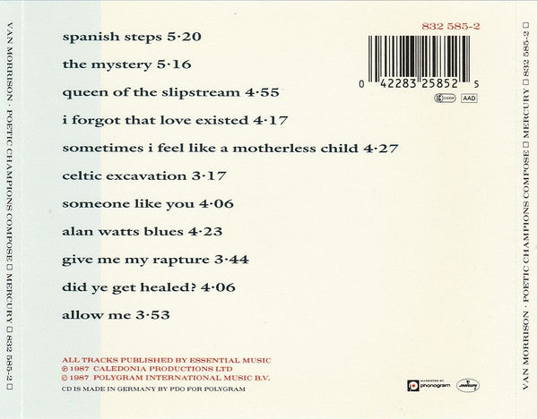 Van Morrison : Poetic Champions Compose (CD, Album)