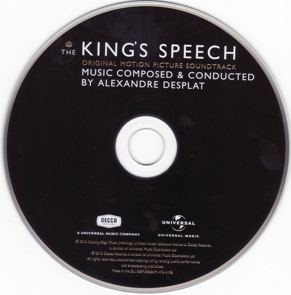 Alexandre Desplat - The Kings Speech (Original Motion Picture Soundtrack) (CD) (Very Good Plus (VG)) - DaddyPop