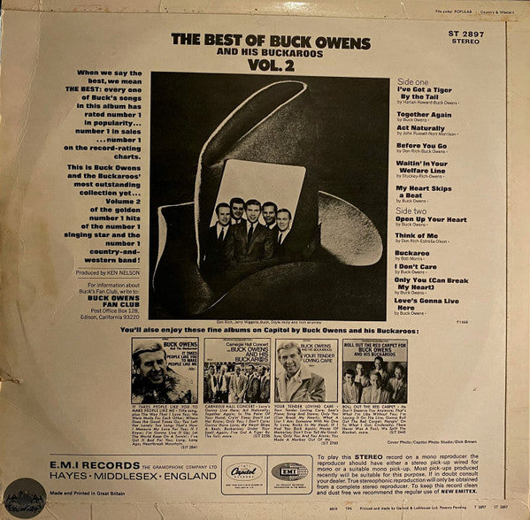 Buck Owens And His Buckaroos : The Best Of Buck Owens Vol.2 (LP, Comp)