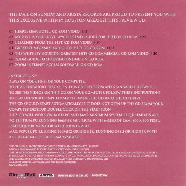 Whitney Houston : Greatest Hits (Preview CD) (CD, Enh, Promo)