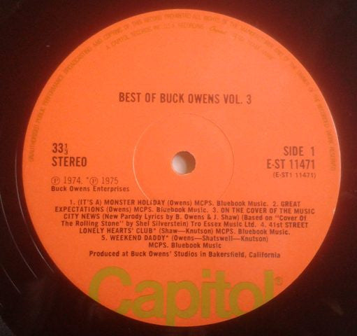 Buck Owens : Best Of Buck Owens Vol. 3 (LP, Comp)