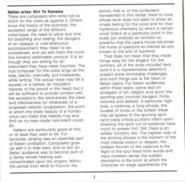 Kiri Te Kanawa, London Symphony Orchestra, Myung-Whun Chung : Italian Opera Arias (Italienische Opernarien / Airs D'opéras Italians) (CD, Comp)