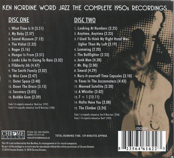Ken Nordine - Word Jazz (The Complete 1950s Recordings) (2xCD) (Very Good Plus (VG)) - DaddyPop