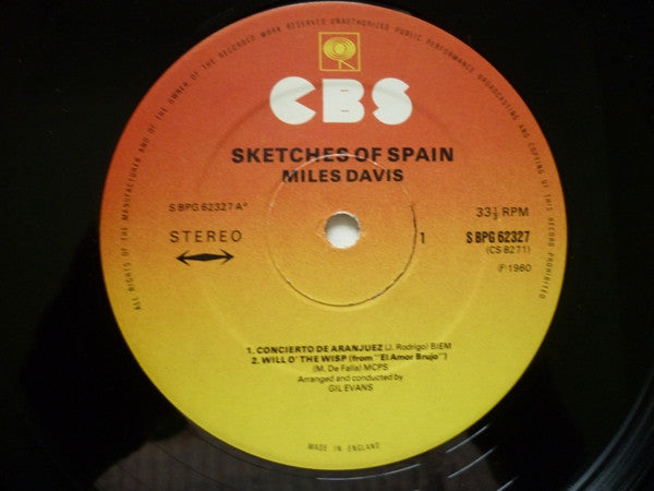 Miles Davis : Sketches Of Spain (LP, Album, RE)