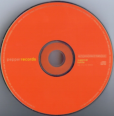 Supercar : Tonite (CD, Single)