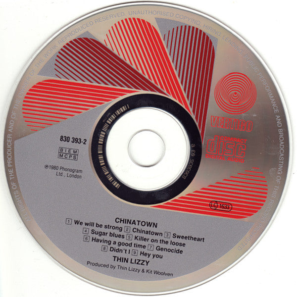 Thin Lizzy : Chinatown (CD, Album, RE)