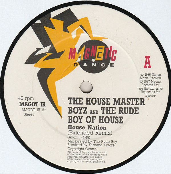 The Housemaster Boyz And The Rude Boy Of House : House Nation (Remix) (12")
