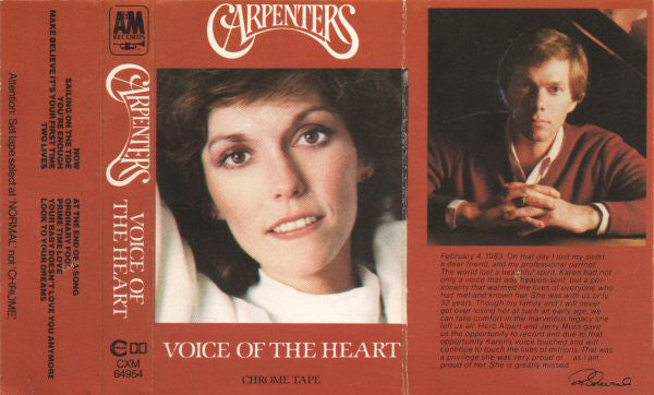 Carpenters : Voice Of The Heart (Cass, Album)