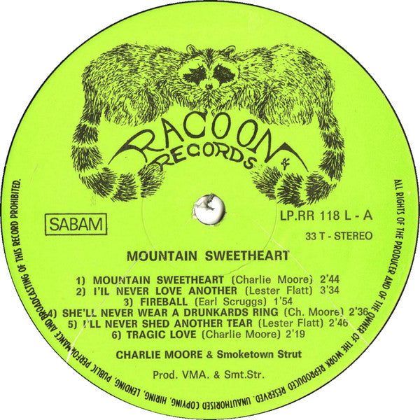 Charlie Moore & Smoketown Strut : Mountain Sweetheart (LP, Album)