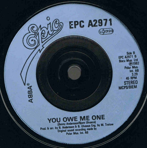 ABBA - Under Attack You Owe Me One (7) (Very Good Plus (VG)) - DaddyPop