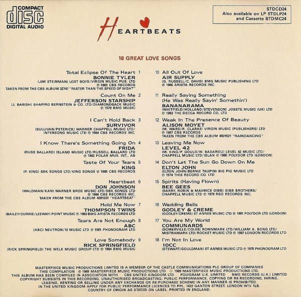 Various : Heartbeats (CD, Comp)