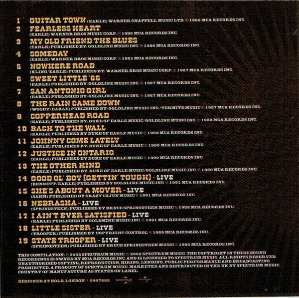 Steve Earle : The Collection (CD, Comp)