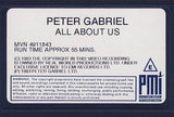 Peter Gabriel : All About US (VHS, Comp, PAL)