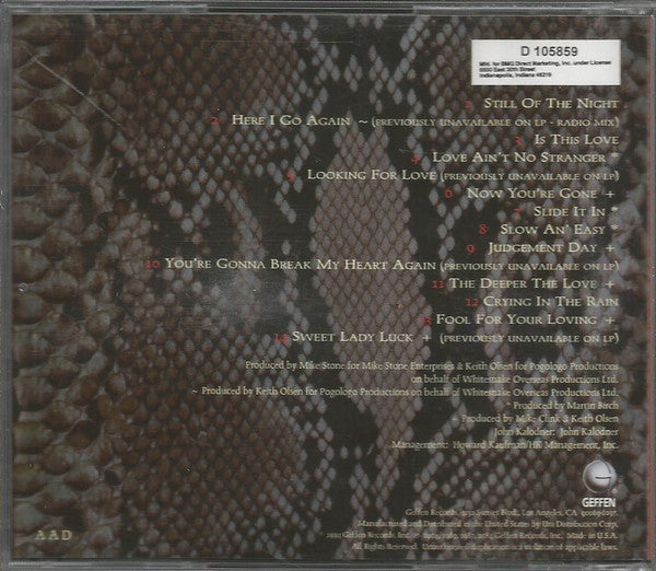 Whitesnake : Greatest Hits (CD, Comp, Club, Son)