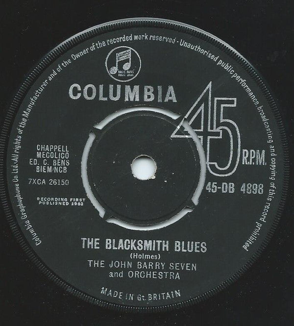 The John Barry Seven And Orchestra : The James Bond Theme (From Film "Doctor No") (7", RP, Bla)