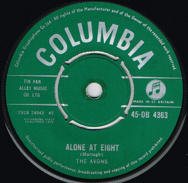 The Avons : Seven Little Girls Sitting In The Back Seat (7", Single)