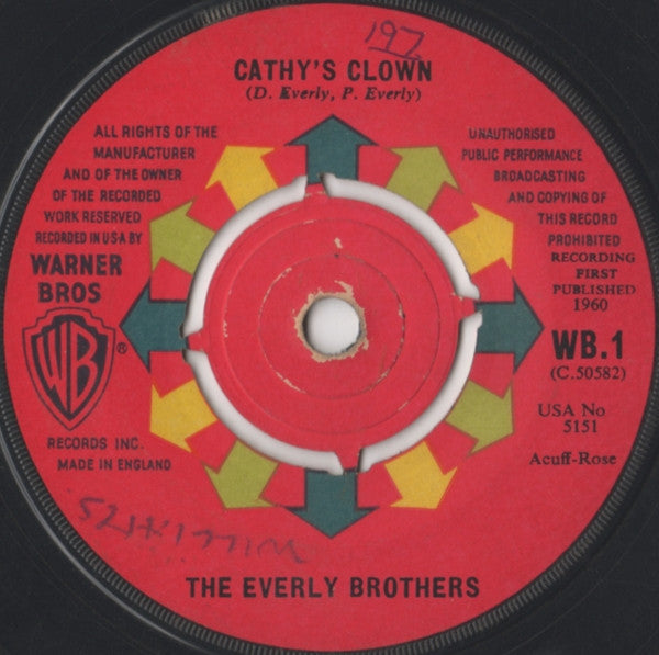 Everly Brothers : Cathy's Clown (7", Single)