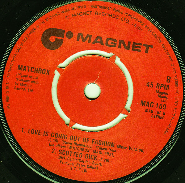 Matchbox (3) : Midnite Dynamos (7", Pus)