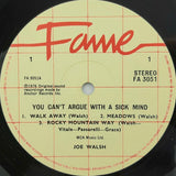 Joe Walsh : You Can't Argue With A Sick Mind (LP, Album, RE)