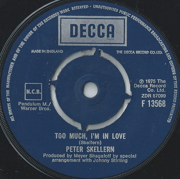 Peter Skellern : Hold On To Love / Too Much, I'm In Love (7", Single)