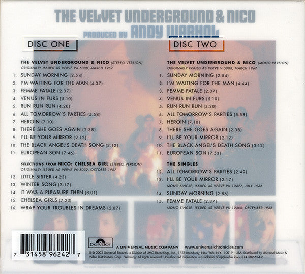 The Velvet Underground & Nico (3) : The Velvet Underground & Nico (2xCD, Album, RE, RM)