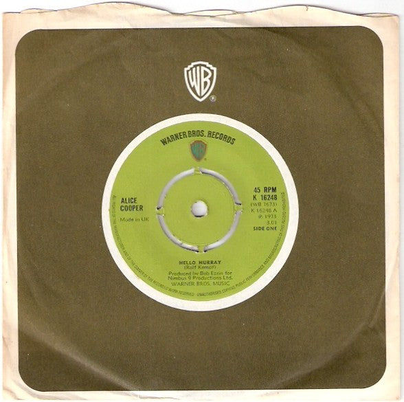 Alice Cooper - Hello Hurray (7) (Very Good (VG)) - DaddyPop