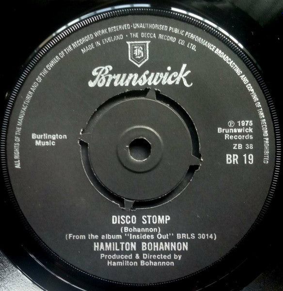 Hamilton Bohannon : Disco Stomp (7", Single)