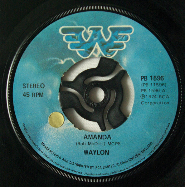 Waylon Jennings : Amanda (7", Single)