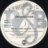 Imagination : Music And Lights (7", Single)