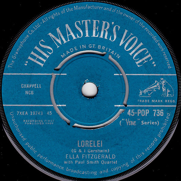 Ella Fitzgerald : Mack The Knife / Lorelei (7", Single)