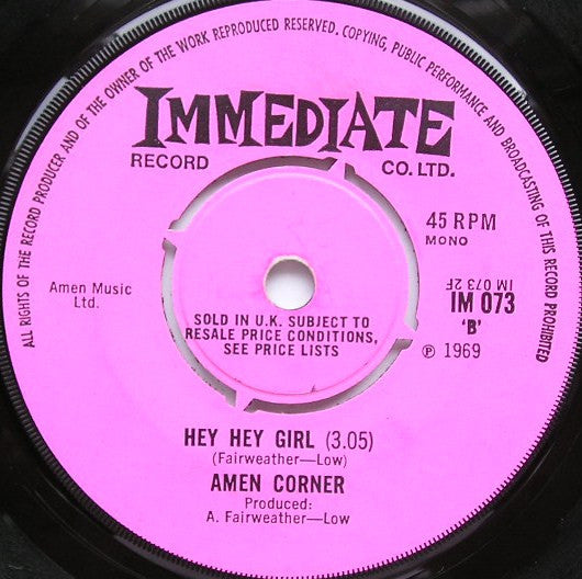 Amen Corner - (If Paradise Is) Half As Nice (7) (Very Good (VG)) - DaddyPop