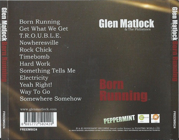 Glen Matlock & The Philistines : Born Running (CD, Album)