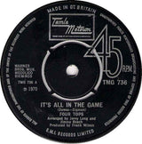 Four Tops : It's All In The Game (7", Single, Pus)