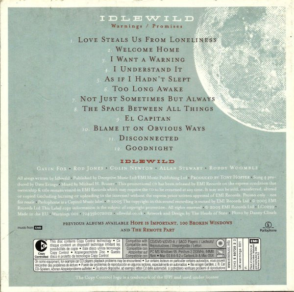 Idlewild : Warnings / Promises (CD, Album, Copy Prot., Promo)