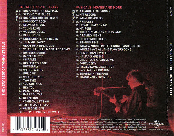 Tommy Steele : The Very Best Of Tommy Steele (2xCD, Comp)