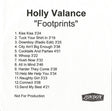 Holly Valance : Footprints (CDr, Album, Promo)