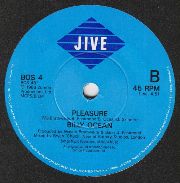 Billy Ocean : Stand & Deliver (7")