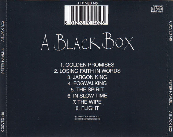 Peter Hammill : A Black Box (CD, Album, RE, Ude)