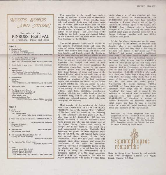 Various : Scots Songs And Music  (LP, Album)