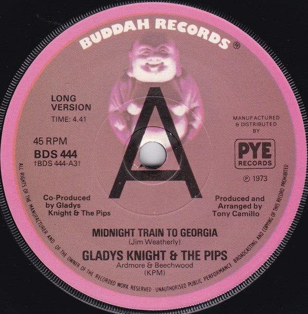 Gladys Knight And The Pips : Midnight Train To Georgia (7", Single, Promo)