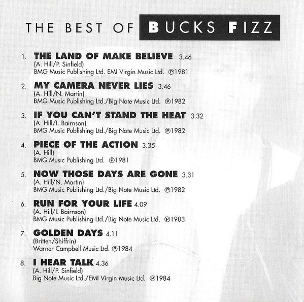 Bucks Fizz : The Best Of Bucks Fizz (CD, Comp)