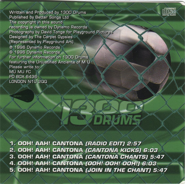 1300 Drums Featuring The Unjustified Ancients Of M U - Ooh! Aah! Cantona (CD) (Very Good Plus (VG)) - DaddyPop