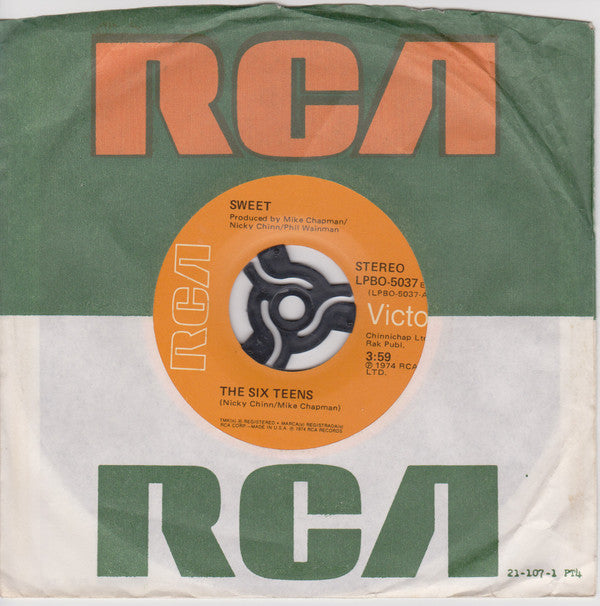 The Sweet : The Six Teens (7", Single, USA)