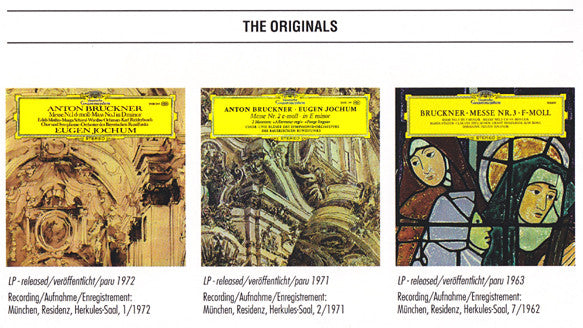 Anton Bruckner - Chor Des Bayerischen Rundfunks & Symphonie-Orchester Des Bayerischen Rundfunks, Eugen Jochum : Die 3 Messen = The Masses = Les Messes (2xCD, Comp, RM)