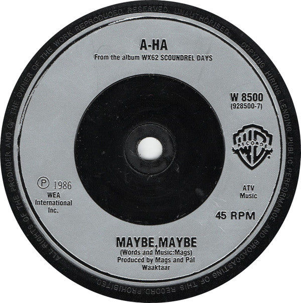 a-ha : Cry Wolf (7", Single, Sil)