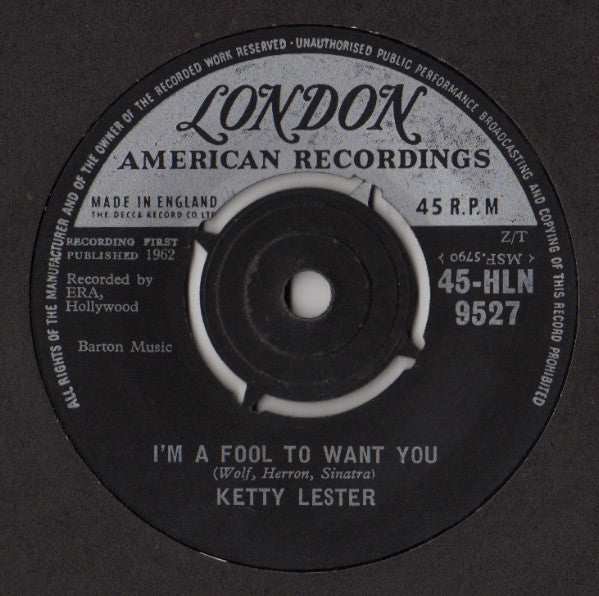 Ketty Lester : Love Letters (7", Single, RP, Z/T)