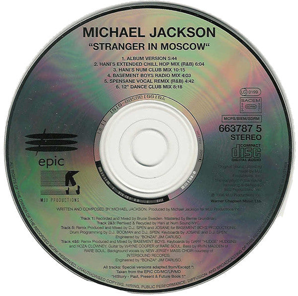 Michael Jackson : Stranger In Moscow (CD, Single, CD2)