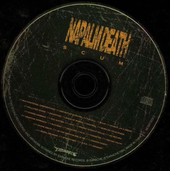 Napalm Death : Scum (CD, Album, RE)