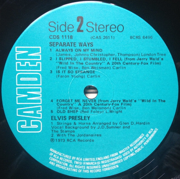 Elvis* : Separate Ways (LP, Album, RE)